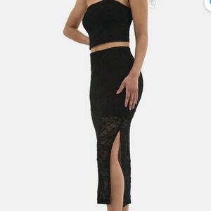 No Boundaries Black Lace Top